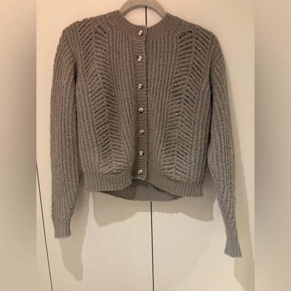 Rouje Gray Knit Cardigan - Picture 1 of 4